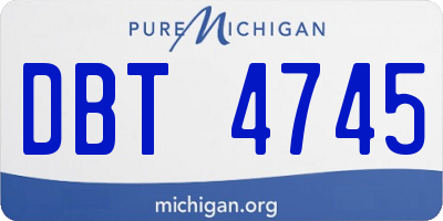 MI license plate DBT4745