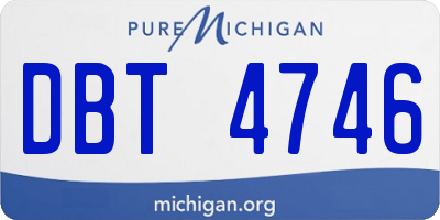 MI license plate DBT4746