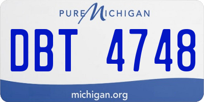 MI license plate DBT4748
