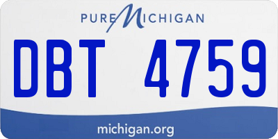 MI license plate DBT4759