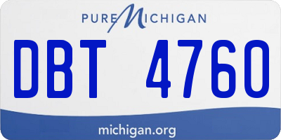 MI license plate DBT4760
