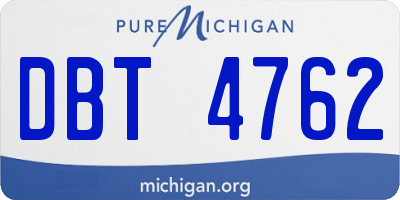 MI license plate DBT4762