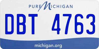 MI license plate DBT4763