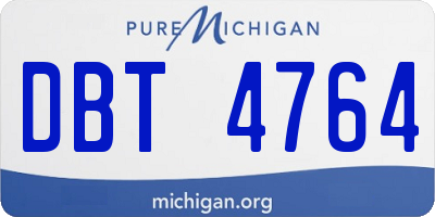 MI license plate DBT4764