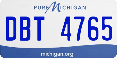 MI license plate DBT4765
