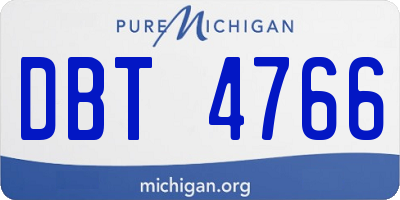 MI license plate DBT4766