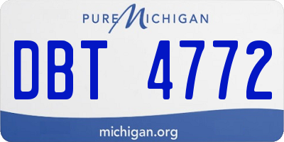 MI license plate DBT4772