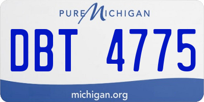 MI license plate DBT4775