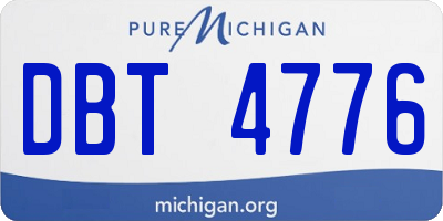 MI license plate DBT4776