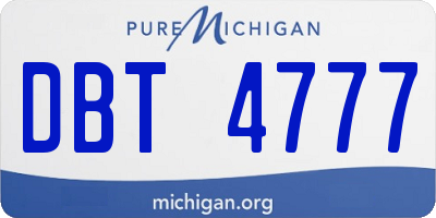 MI license plate DBT4777