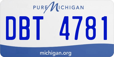 MI license plate DBT4781