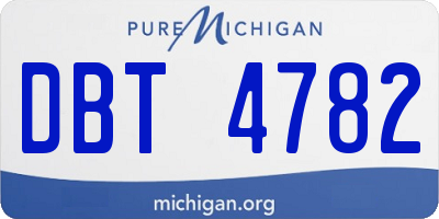 MI license plate DBT4782