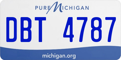 MI license plate DBT4787
