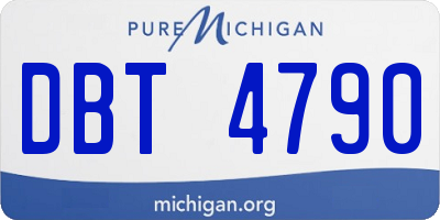 MI license plate DBT4790