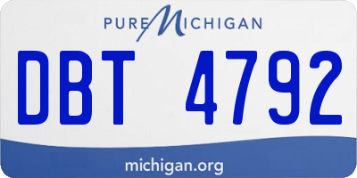 MI license plate DBT4792