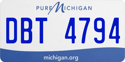 MI license plate DBT4794