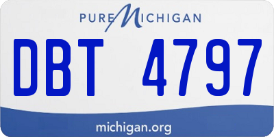 MI license plate DBT4797