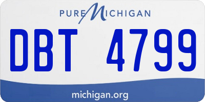 MI license plate DBT4799