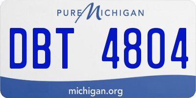 MI license plate DBT4804
