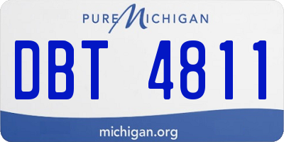 MI license plate DBT4811