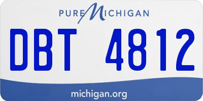 MI license plate DBT4812