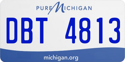 MI license plate DBT4813