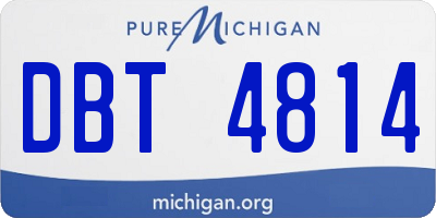 MI license plate DBT4814