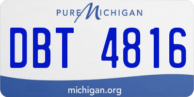 MI license plate DBT4816