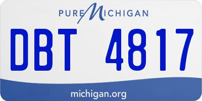 MI license plate DBT4817