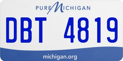 MI license plate DBT4819
