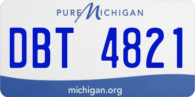 MI license plate DBT4821