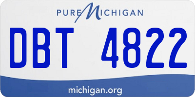 MI license plate DBT4822