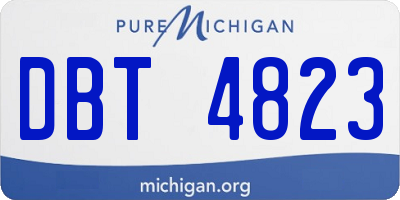 MI license plate DBT4823