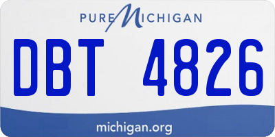 MI license plate DBT4826