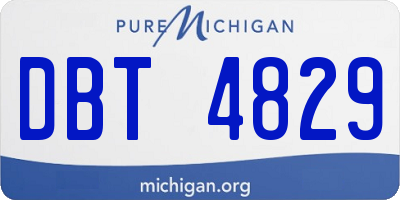 MI license plate DBT4829