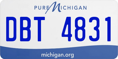 MI license plate DBT4831