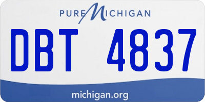 MI license plate DBT4837