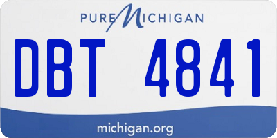 MI license plate DBT4841