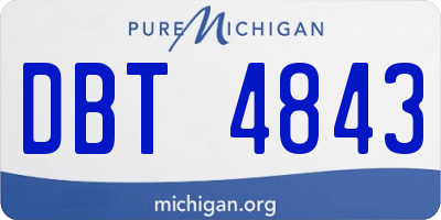 MI license plate DBT4843