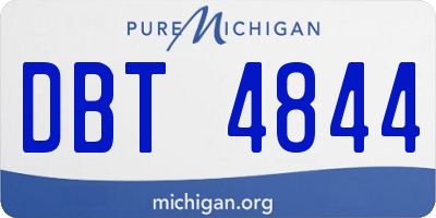 MI license plate DBT4844
