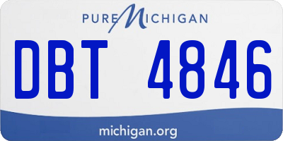 MI license plate DBT4846