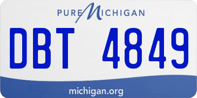 MI license plate DBT4849