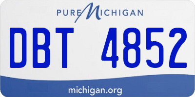 MI license plate DBT4852