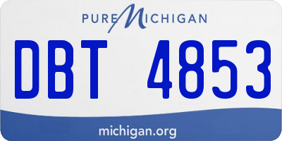 MI license plate DBT4853