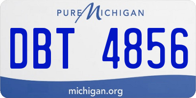 MI license plate DBT4856