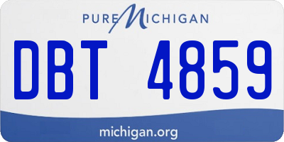 MI license plate DBT4859