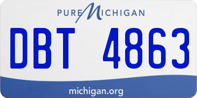 MI license plate DBT4863