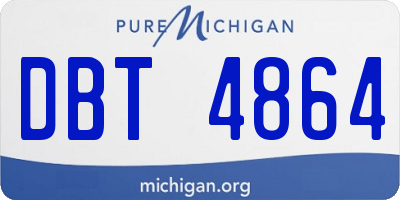 MI license plate DBT4864