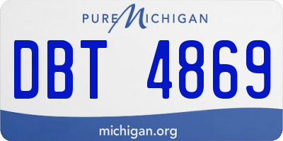 MI license plate DBT4869