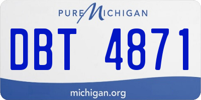 MI license plate DBT4871